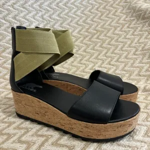 Sorel Cameron Flatform Ankle Strap Wedge Sandals