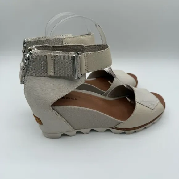Sorel Joanie || Ankle Strap Genuine Leather Wedge Lug Sole Sandals Size 9