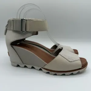 Sorel Joanie || Ankle Strap Genuine Leather Wedge Lug Sole Sandals Size 9