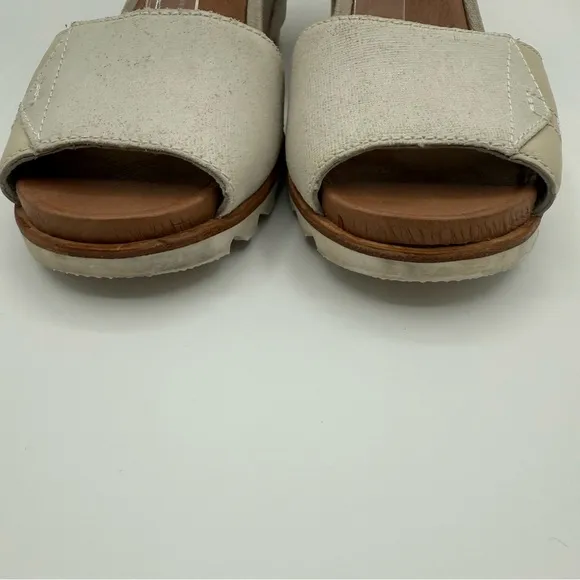 Sorel Joanie || Ankle Strap Genuine Leather Wedge Lug Sole Sandals Size 9