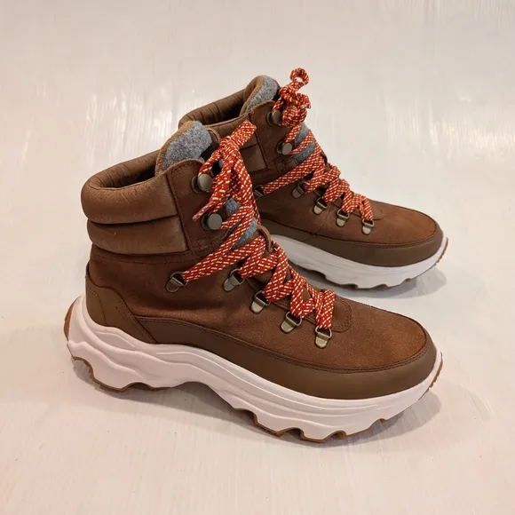 SOREL Kinetic Breakthru Conquest Waterproof Lace-up Brown Boots women's size 11