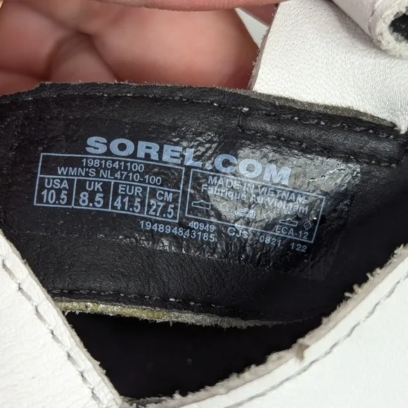 Sorel Roaming Lace Up White Leather Sandals