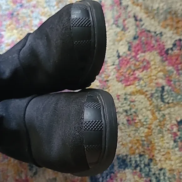 Sorel Toronto Black Suede Mid Calf Wedge Boots Sz 7.5