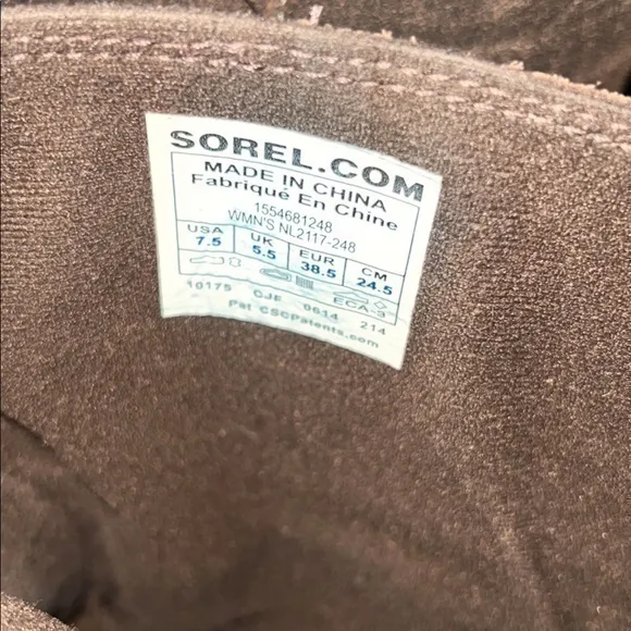 Sorel‎ Toronto Brown Suede Waterproof Buckle Mid-Calf Wedge Boots