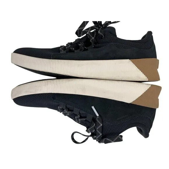Sorel Womens Black Sneakers Out N About Size 10 Suede Mesh GUC waterproof