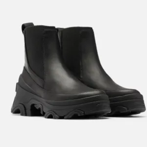 Sorel Women’s Brex Waterproof Black Chelsea Ankle Boots with Chunky Sole Size 10