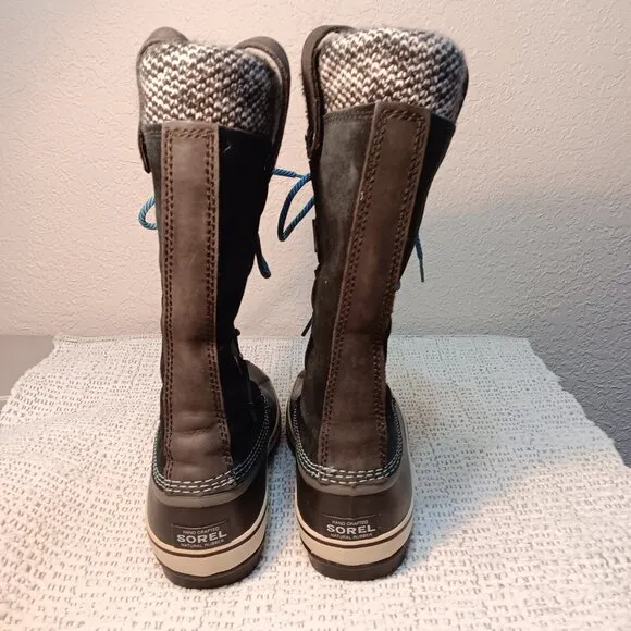 Sorel women's 'Joan of Arctic' knit liner mid calf snow winter boots sz 9