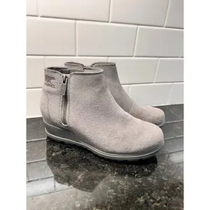 Sorel Women's Slip-On Suede‎ Leather Evie Zip Ankle Boots 2004901052 Size 7.5