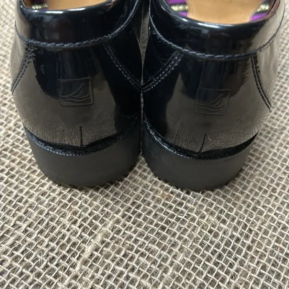 Sperry Black Patent Windsor Lug Sole Penny Loafer 6.5