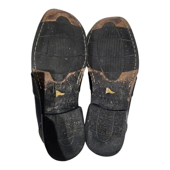 SPERRY GOLD CUP Black Leather Penny Loafers - Size 12