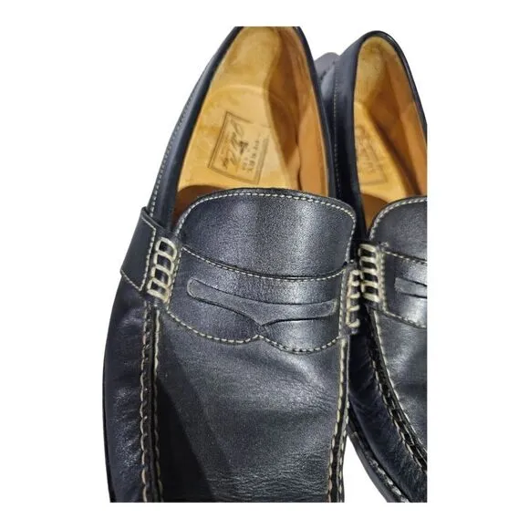 SPERRY GOLD CUP Black Leather Penny Loafers - Size 12
