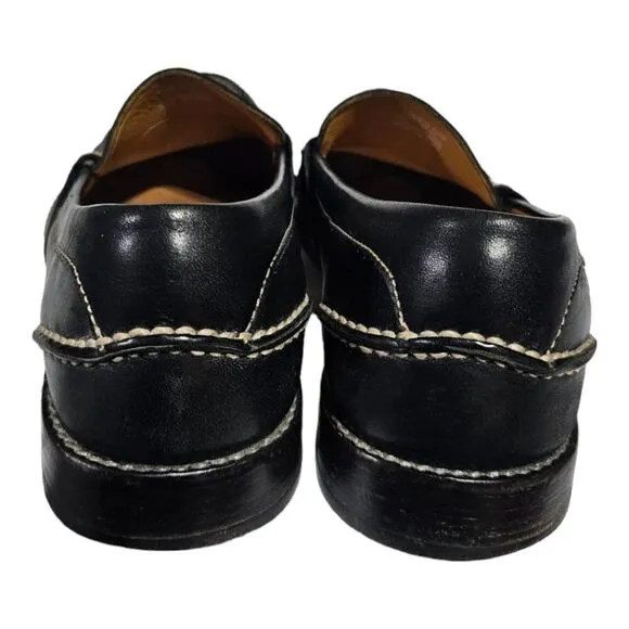 SPERRY GOLD CUP Black Leather Penny Loafers - Size 12
