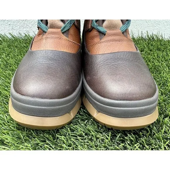 Sperry‎ Kittery Waterproof Tan Teal Pebbled Leather Mid-Calf Boots Women's 7.5