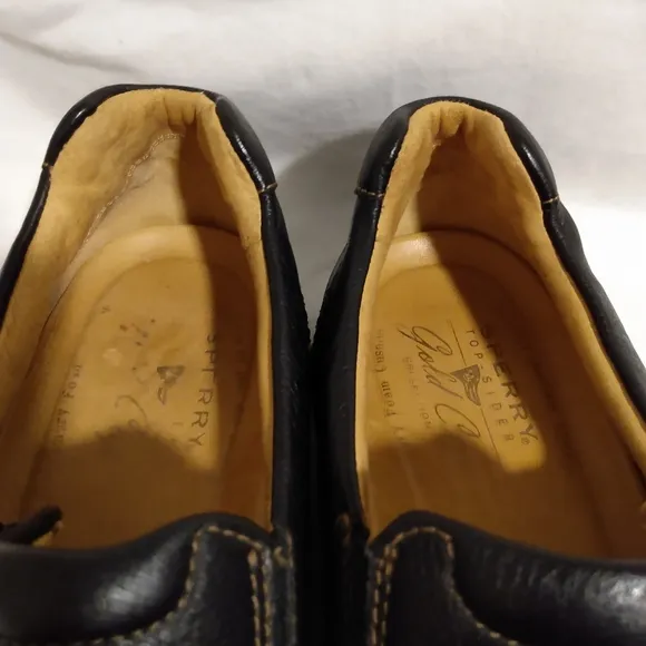 Sperry Topsiders Gold Cup Black Driving Loafers Shoes