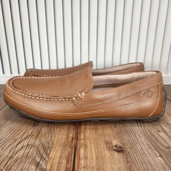 Sperry Top-Sider Hampden Venetian Men Sz 8.5 Brown Leather Driving Loafers Shoes