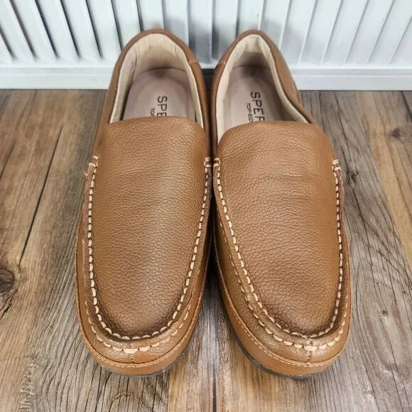 Sperry Top-Sider Hampden Venetian Men Sz 8.5 Brown Leather Driving Loafers Shoes