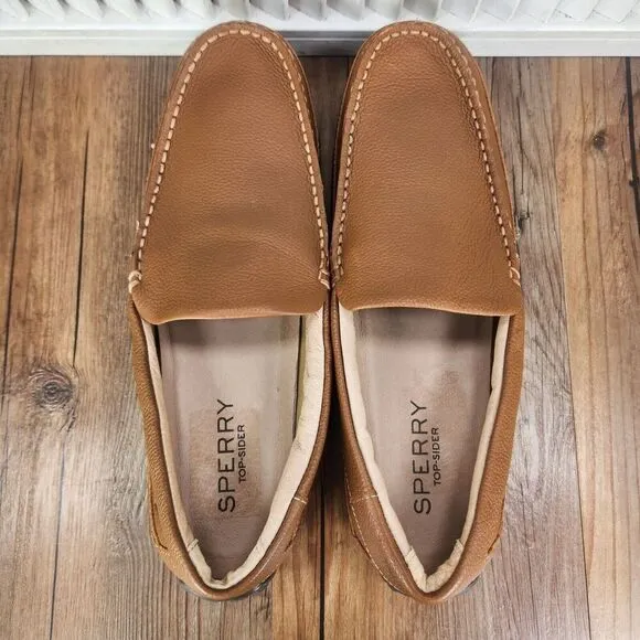 Sperry Top-Sider Hampden Venetian Men's 11.5 Brown Leather Driving Loafers Shoes