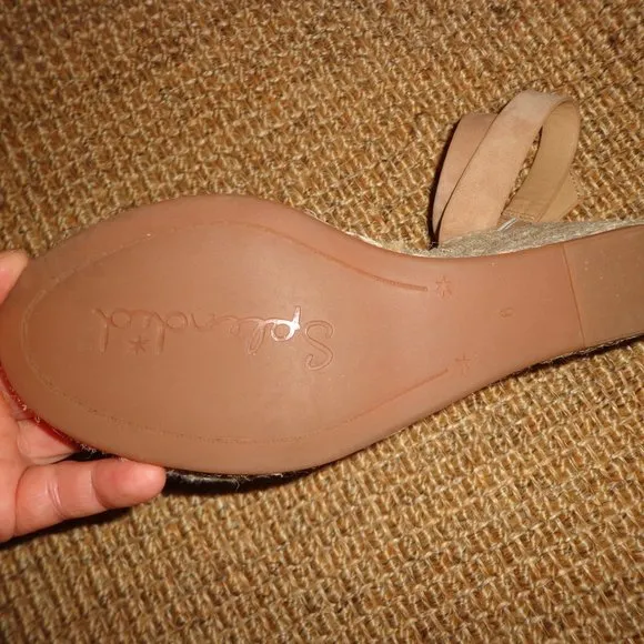 Splendid Tasman Suede Leather Espadrille Wedges 6M