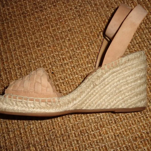 Splendid Tasman Suede Leather Espadrille Wedges 6M