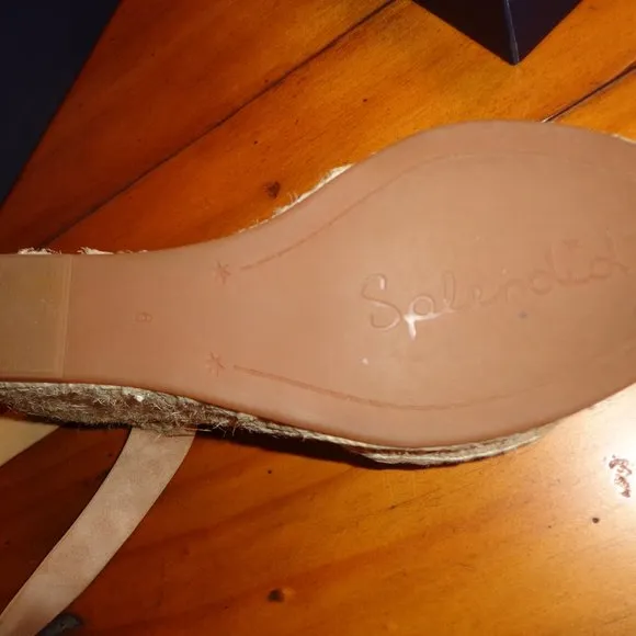 Splendid Tasman Suede Leather Espadrille Wedges 6M