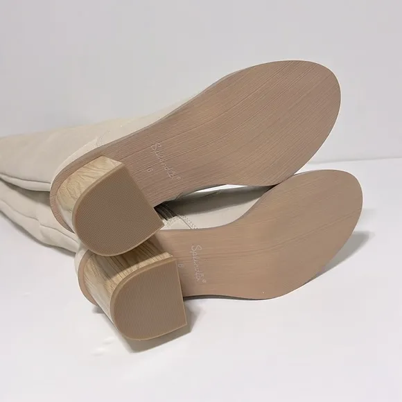 SPLENDID Women's Tall Riding Chunky Block Heel Leather Boots Size 6M Shoes NWT