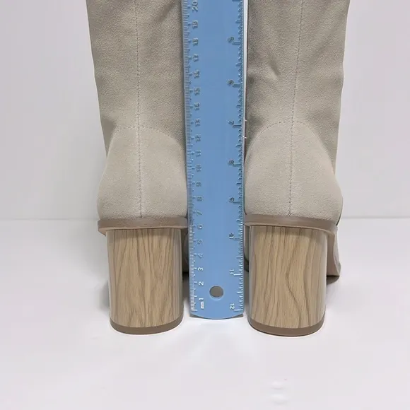 SPLENDID Women's Tall Riding Chunky Block Heel Leather Boots Size 6M Shoes NWT