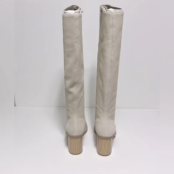 SPLENDID Women's Tall Riding Chunky Block Heel Leather Boots Size 6M Shoes NWT