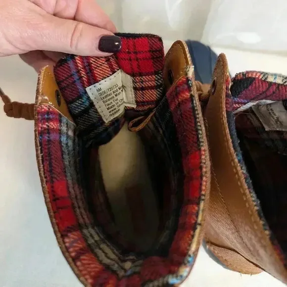 Sporto Mid-Calf Duck Boots, Faux Fur Lining, Flannel Lining, Leather Upper, 8