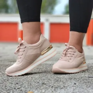 Sports Women's Lace-up Blush Sneakers