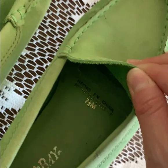 ST. JOHN'S BAY GREEN PENNY LOAFERS DRIVING LOAFERS FLATS SHOES 7.5