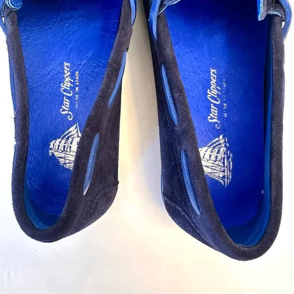 Star clippers suede leather driving loafers, Made in Spain, size 41