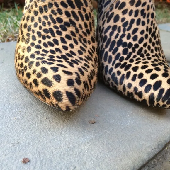 🐆Stefanel calf hair leather boots leopard 38/8