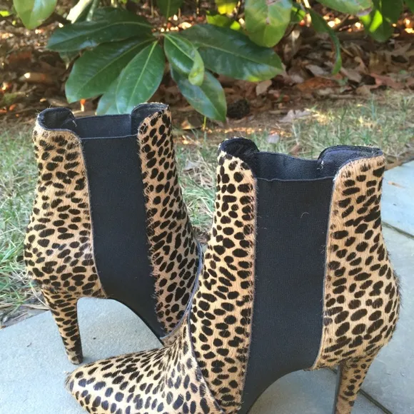 🐆Stefanel calf hair leather boots leopard 38/8