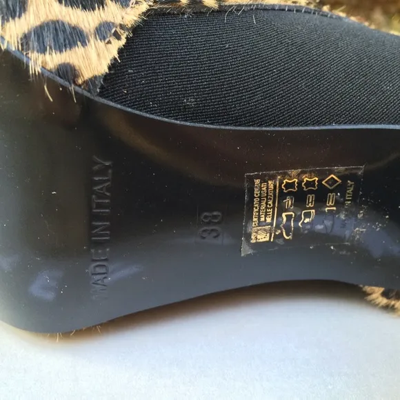 🐆Stefanel calf hair leather boots leopard 38/8