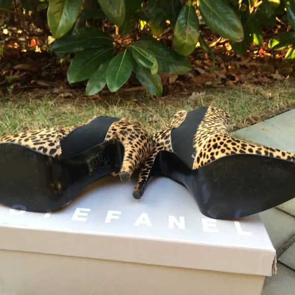 🐆Stefanel calf hair leather boots leopard 38/8