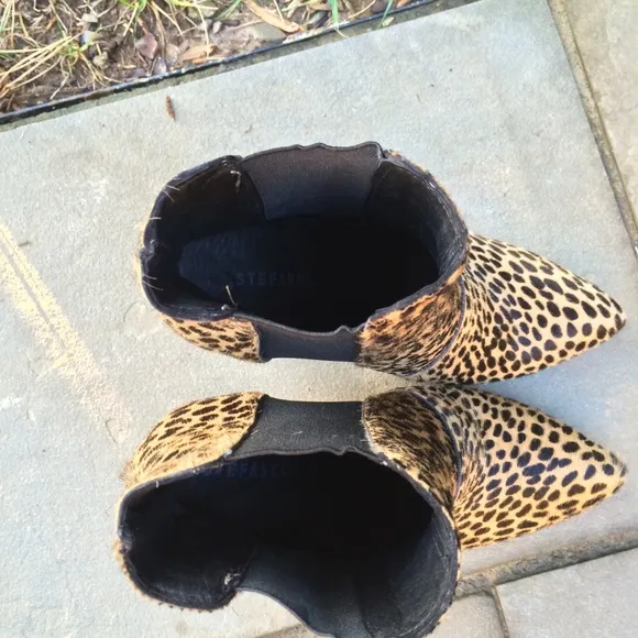 🐆Stefanel calf hair leather boots leopard 38/8