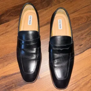 Steve Madden Black Men's Penny Loafers - Darlton Size 13D
