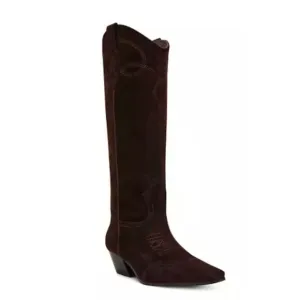 Steve Madden Dollie Boots Brown Suede Knee High Size 8
