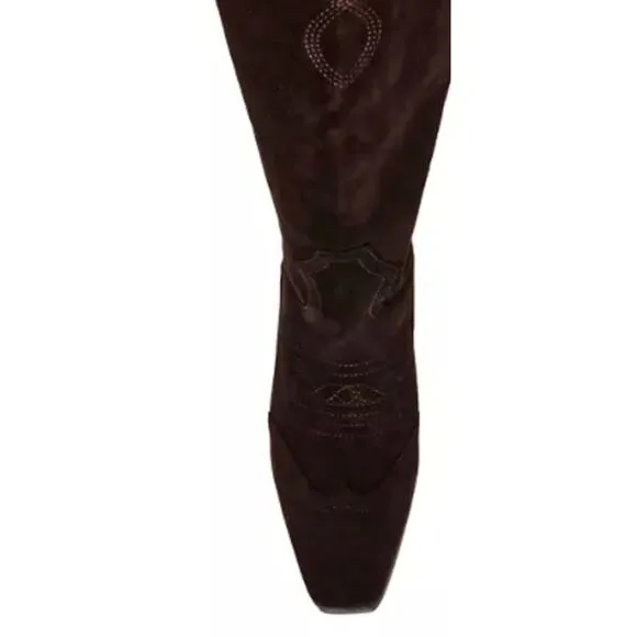 Steve Madden Dollie Boots Brown Suede Knee High Size 8