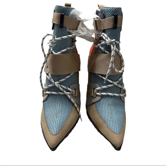 Steve Madden Illusion Mesh Block Heel Ankle Boots Size 11