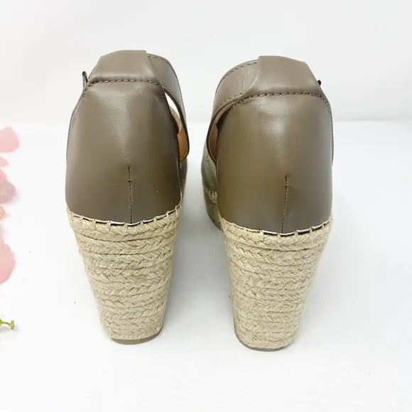 Steve Madden Josey Leather Platform Wedges Sandals Size 10