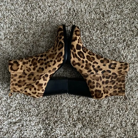 Steve Madden Justina Bootie Leopard Calf Hair Size 8