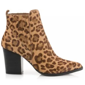 Steve Madden Justina Bootie Leopard Calf Hair Size 8