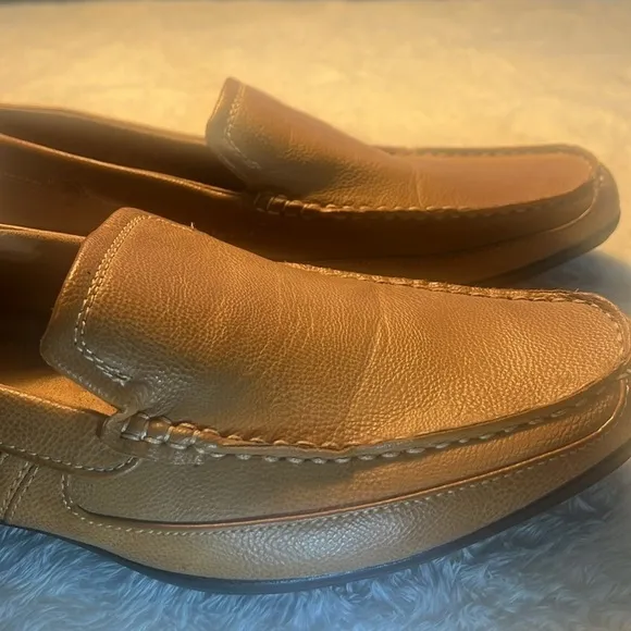 Steve Madden Men’s 9 M-Need Vegan PU Leather Tan Driving Loafers Slip On