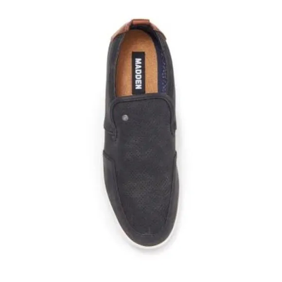 Steve Madden Mens Black Nubuck Suede Felixx Slip On Loafers Shoes Sz 10.5 NIB