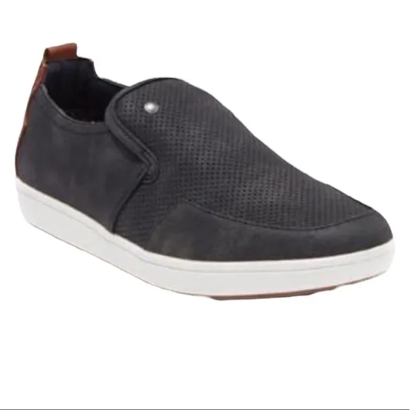 Steve Madden Mens Black Nubuck Suede Felixx Slip On Loafers Shoes Sz 10.5 NIB