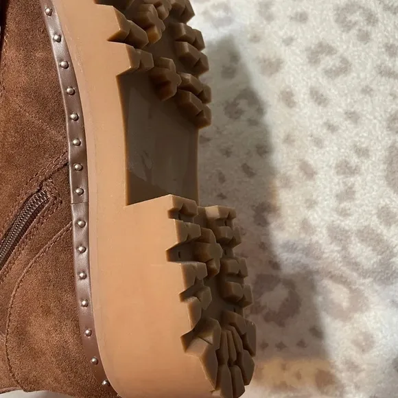 Steve Madden Rainer Lace Front Chunky Boots Suede NEW​​