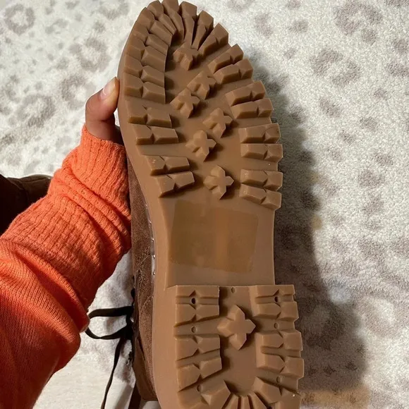 Steve Madden Rainer Lace Front Chunky Boots Suede NEW​​