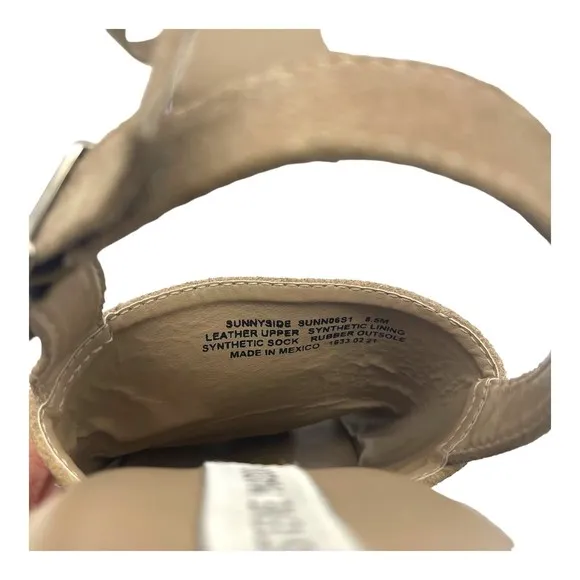 Steve Madden Sunnyside Lug Sole Suede Y2k Sandals Womens Size 8.5 M Block Heel