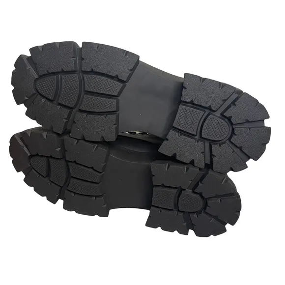 Steve Madden Thora-P Black Combat Boots